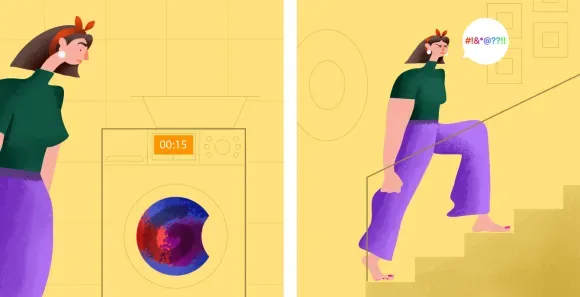 Woman can't track programs on washing machine